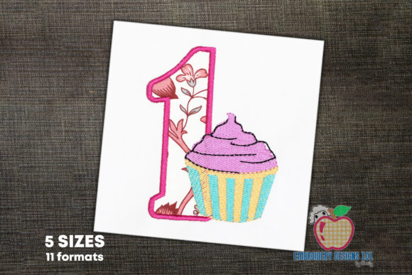 An Ice Cream Cup with One: A Sweet Embroidery Delight