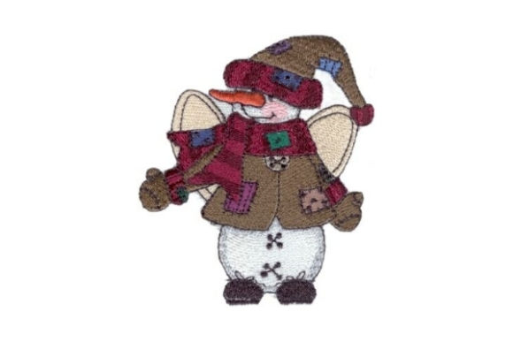 Angelic Snowman Brownie: A Charming Winter Design