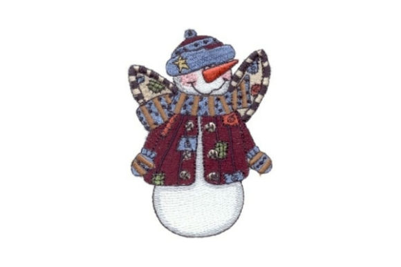 Angelic Snowman Patches for Charming Winter Gifts