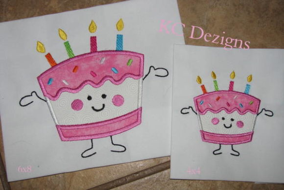 Birthday Cupcake Character: A Sweet Embroidery Design