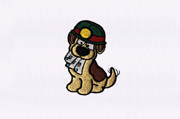 Charming Postal Dog Design for Premium Sweatshirts