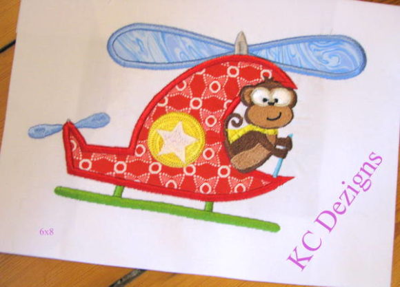 Charming Safari Pilot Monkey Applique