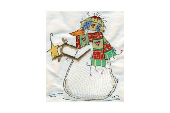 Charming Sassy Whimsy Star Snowman