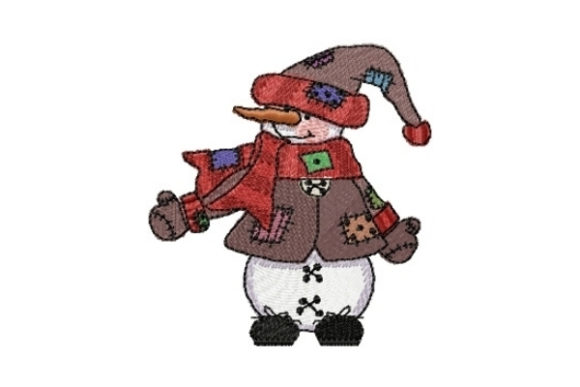 Charming Snowman Brownie for Winter Embroidery