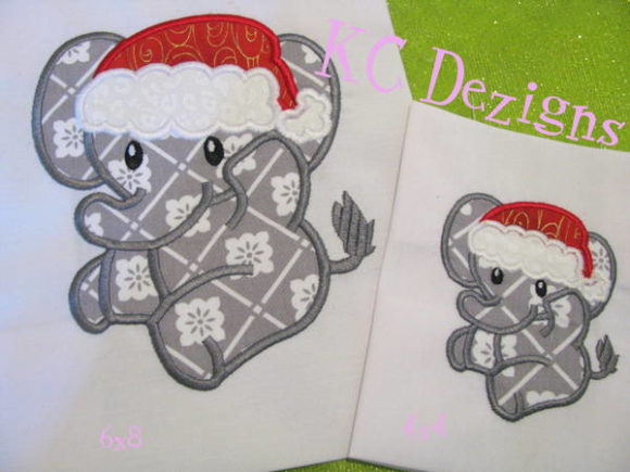 Christmas Baby Elephant Applique: A Charming Addition