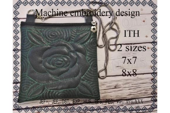 Cosmetic Bag in the Hoop - Rose: A Festive Embroidery