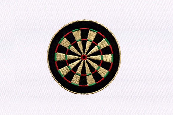 Dartboard Design: A Bold and Playful Embroidery Choice