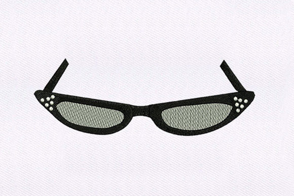 Eyeglasses Embroidery Design for Business Merch