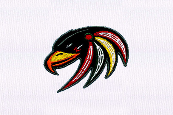 Feather Head Eagle Design: Elegant Bird Embroidery