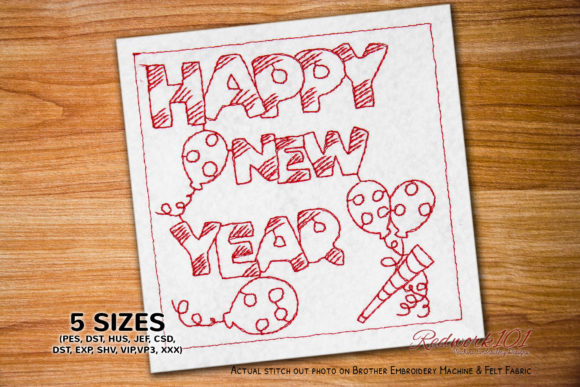 New Year Decoration Machine Embroidery Design