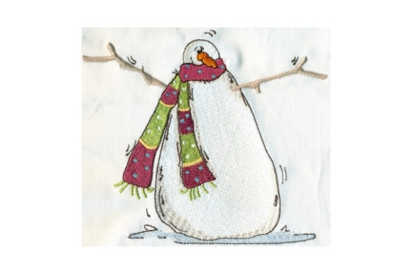 Sassy Chilly Snowman: A Festive Embroidery Design