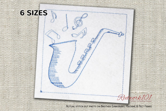 Saxophone Lineart Design: A Boutique Embroidery Review