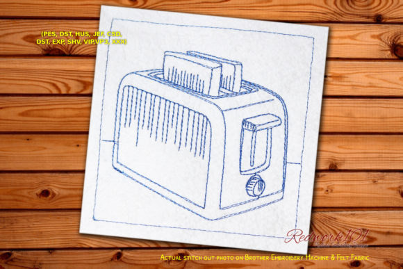 Toaster Design: A Charming Addition for Embroidery Projects